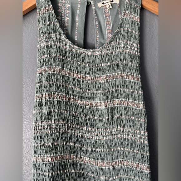 Bleuh Ciel | Smocked Floral Racerback Midi Dress | Size L - Picture 13 of 13